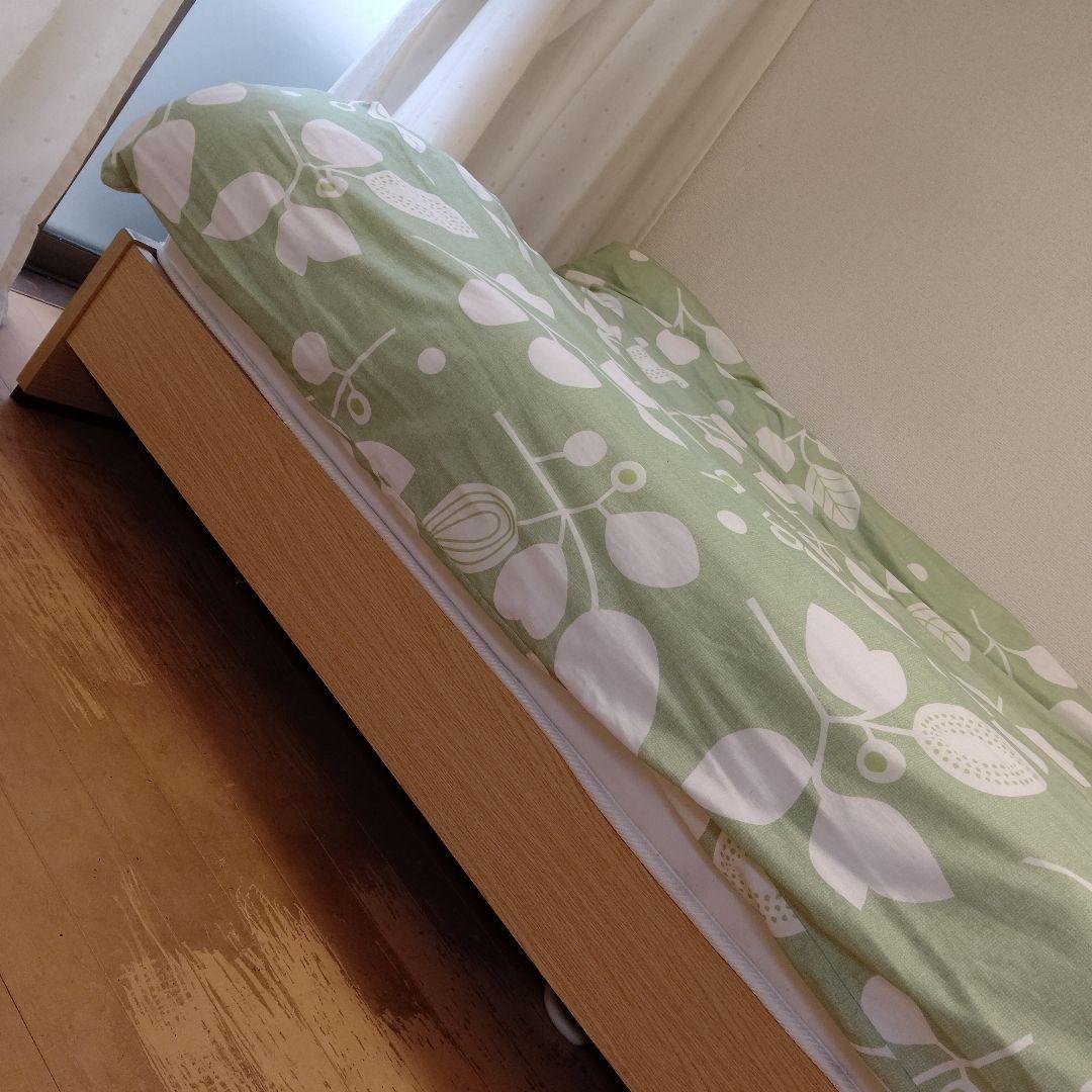 緑色の葉柄 シングルサイズ すのこベッド