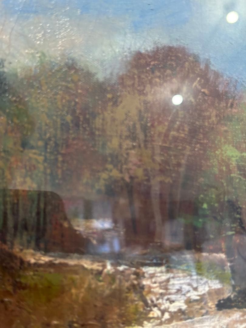 永井金四郎画伯 『春雪』功労物故作家 洋画 油彩画 群馬美術家連盟会員