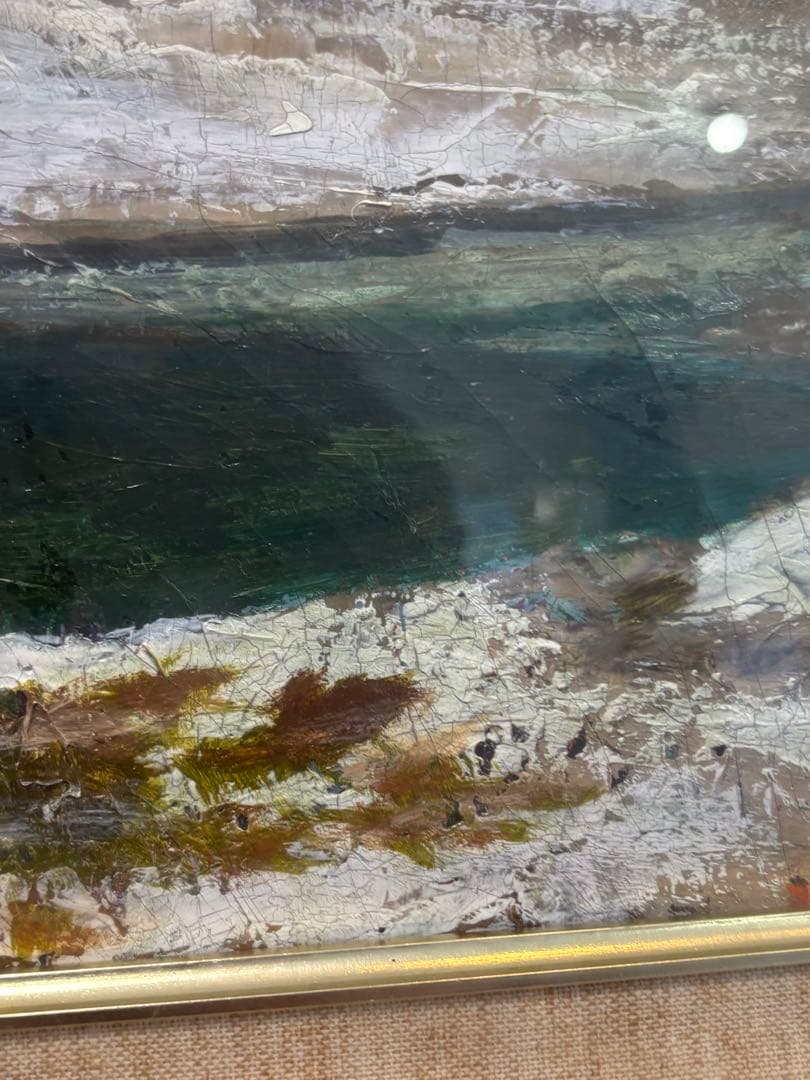 永井金四郎画伯 『春雪』功労物故作家 洋画 油彩画 群馬美術家連盟会員