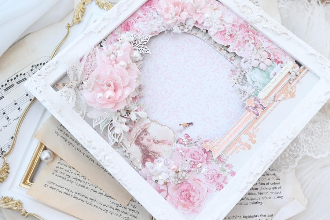 *。゜With love ゜。*　スクラップブッキング♡フォトフレーム♡完成品