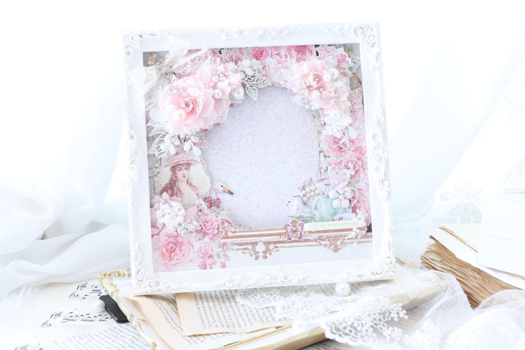 *。゜With love ゜。*　スクラップブッキング♡フォトフレーム♡完成品