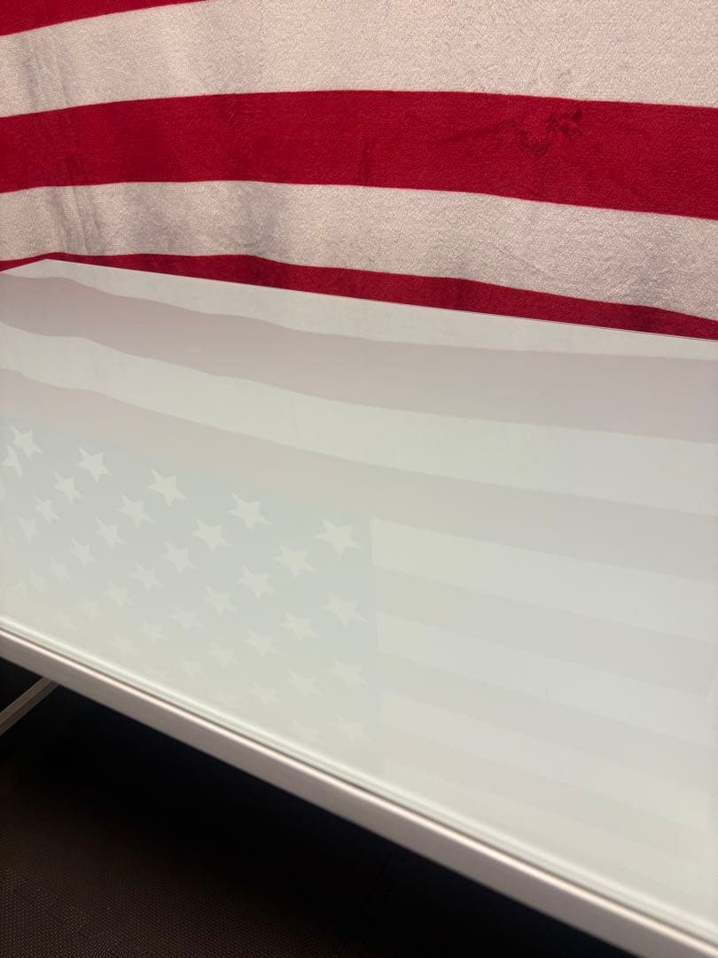 【Sierra 1200 GL】LOWYAガラス天板ラック付きデスク ホワイト