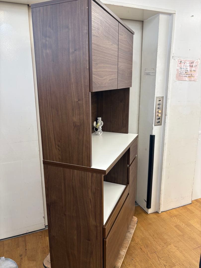 M055 レンジボード 食器棚 カップボード　上下分割可能　 幅895mm