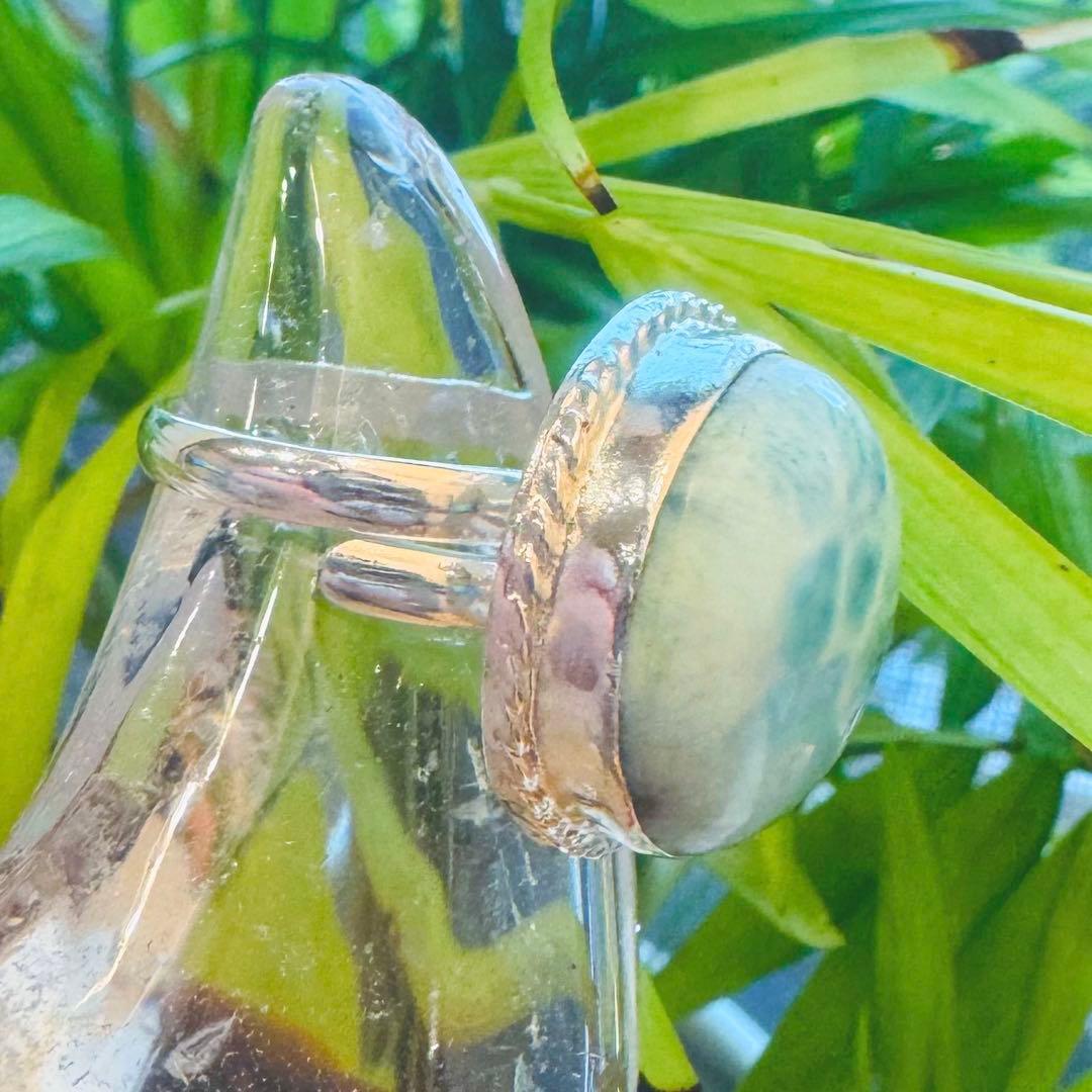 ♡ぷっくりまん丸ラリマーのリング♡S925 freesize