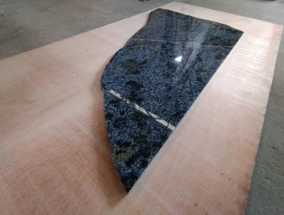 超高級　超貴重●天然御影石 青系 ●ディスプレイ　飾り台　台座　天板●インテリア