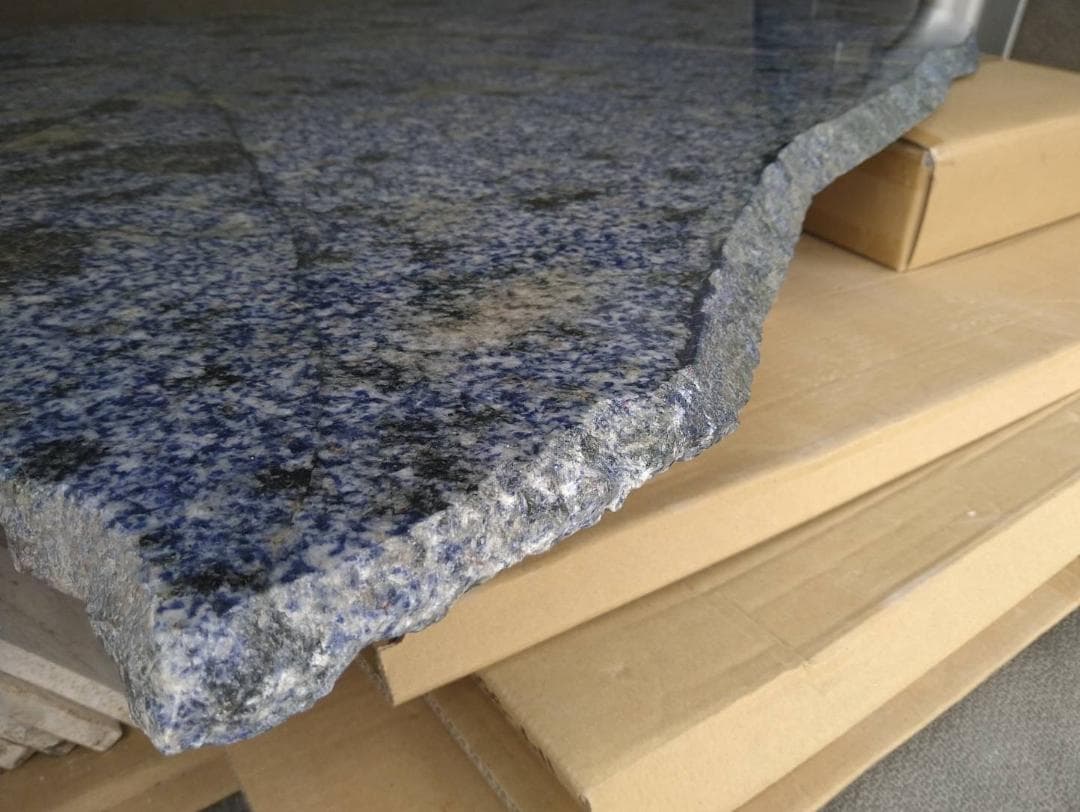 超高級　超貴重●天然御影石 青系 ●ディスプレイ　飾り台　台座　天板●インテリア