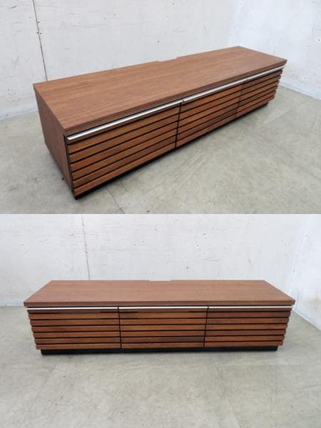 展示品■MKマエダ■ルーバーデザイン■テレビボード■ロータイプ■幅150㎝■