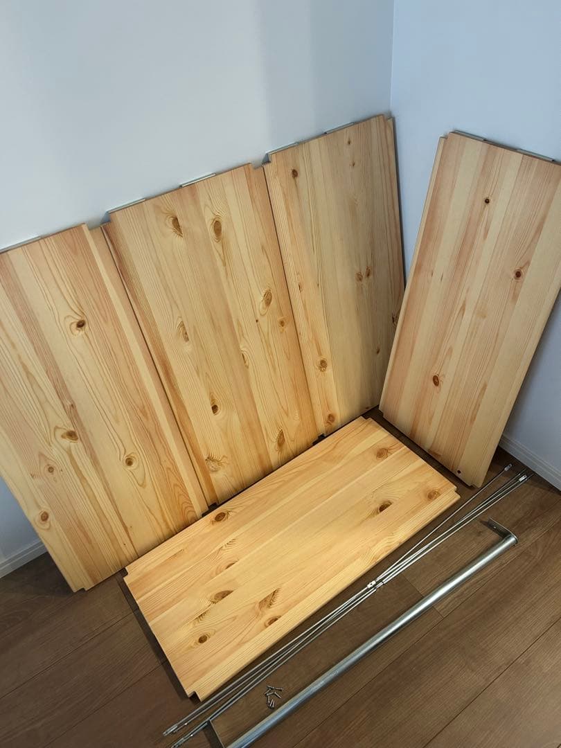 無印良品　パイン材ユニットシェルフ　幅86c奥行き39.5 高さ175.5