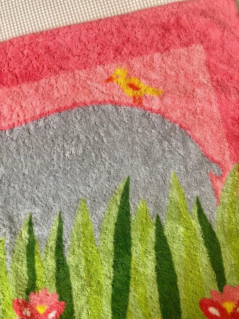 HERMES-PARIS ヒッポデザインバスマット ビーチタオル 美品