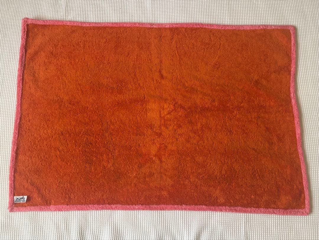 HERMES-PARIS ヒッポデザインバスマット ビーチタオル 美品