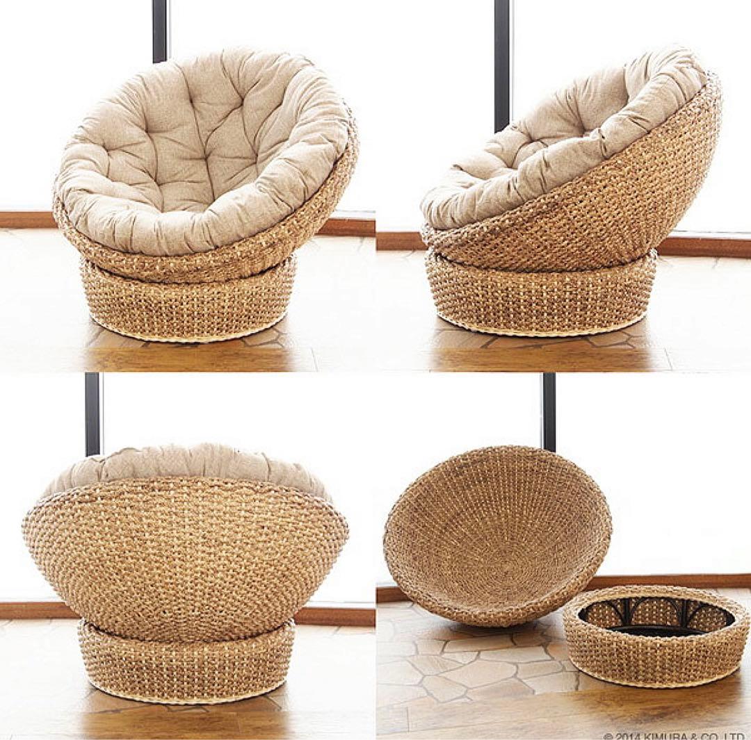 【美品】ソファー　パパサンチェア　アジアン家具　リゾートチェア　1人ソファ