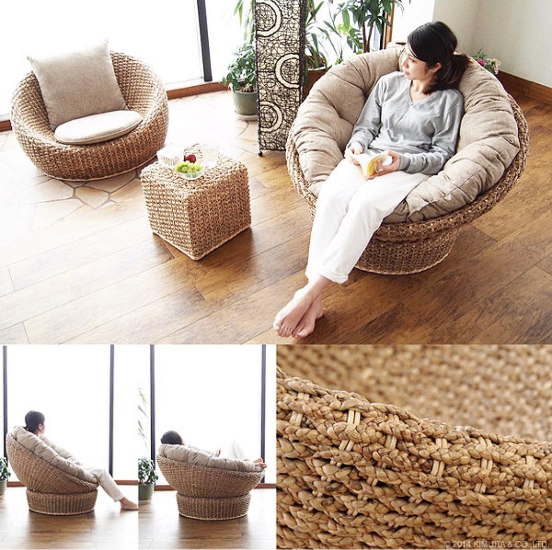 【美品】ソファー　パパサンチェア　アジアン家具　リゾートチェア　1人ソファ