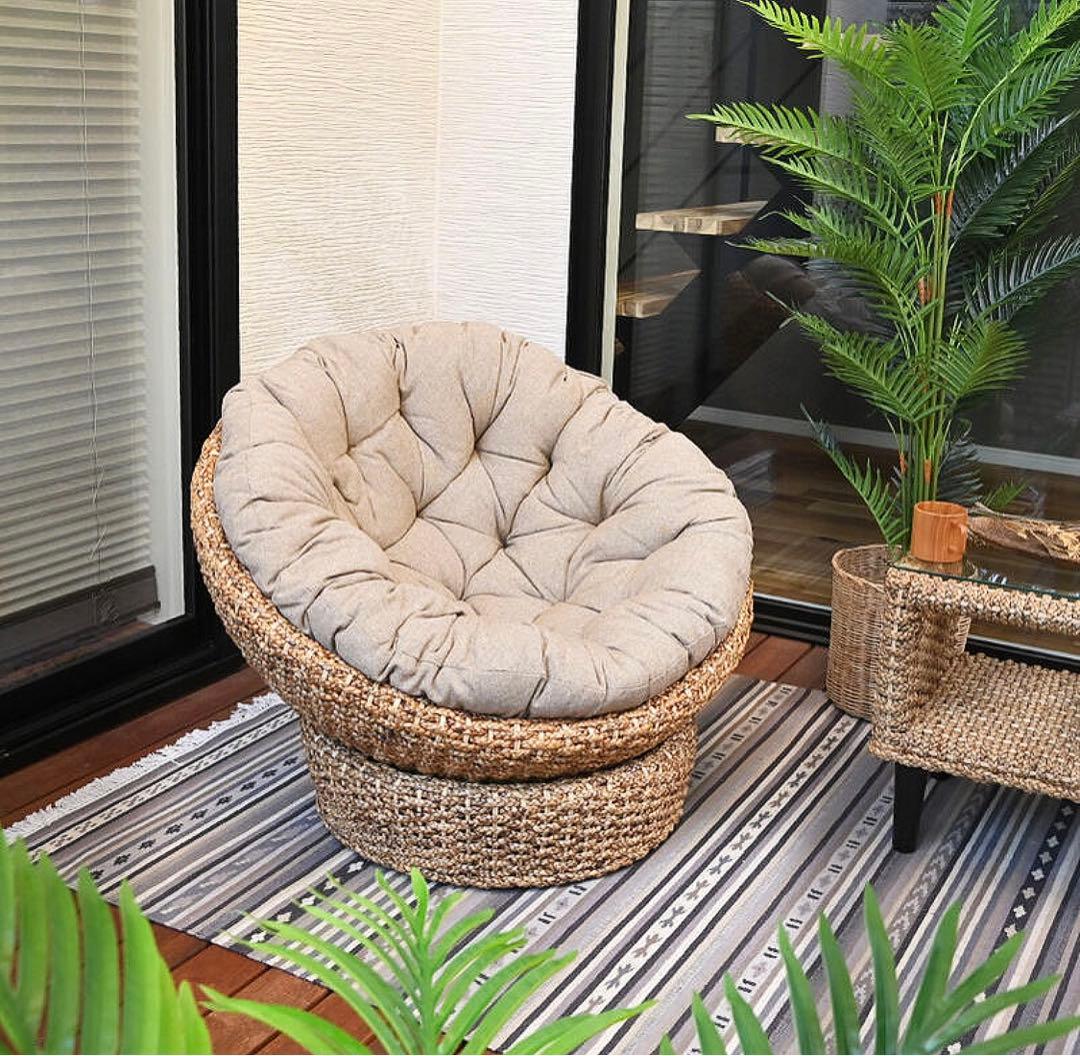 【美品】ソファー　パパサンチェア　アジアン家具　リゾートチェア　1人ソファ