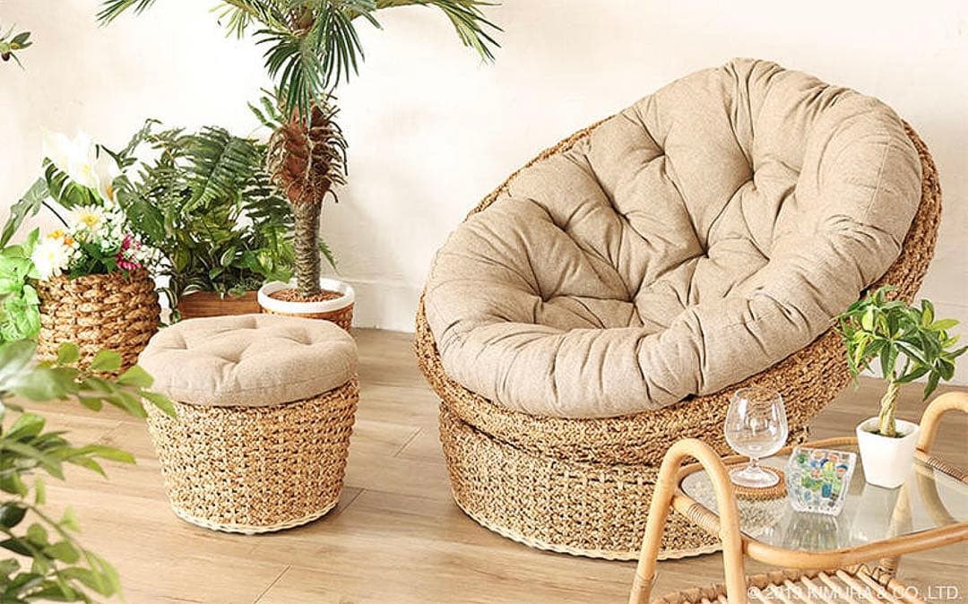 【美品】ソファー　パパサンチェア　アジアン家具　リゾートチェア　1人ソファ