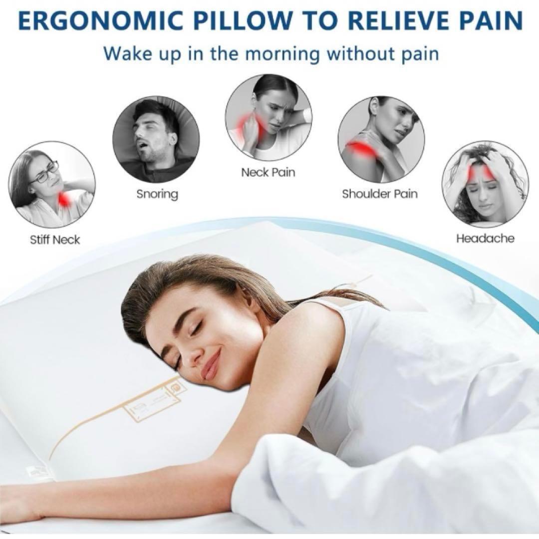 MINILUCK 低反発枕 冷却 枕 洗える カバー 通気性 メッシュ