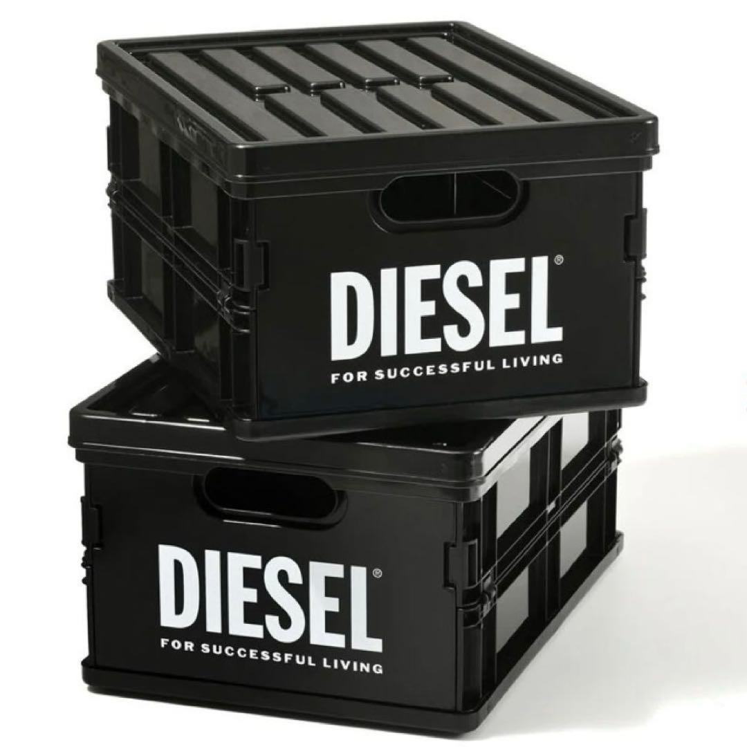 DIESEL ディーゼル コンテナBOX 2個セット 黒 非売品 ノベルティ