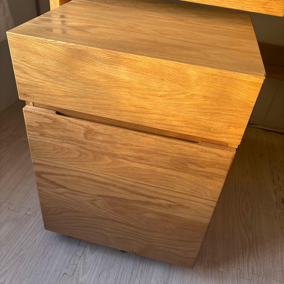 無印良品　MUJI デスクキャビネット　オーク無垢材デスク　⚠︎学習机別売りです