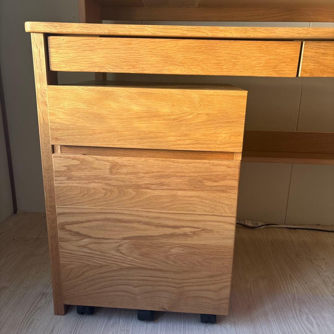 無印良品　MUJI デスクキャビネット　オーク無垢材デスク　⚠︎学習机別売りです