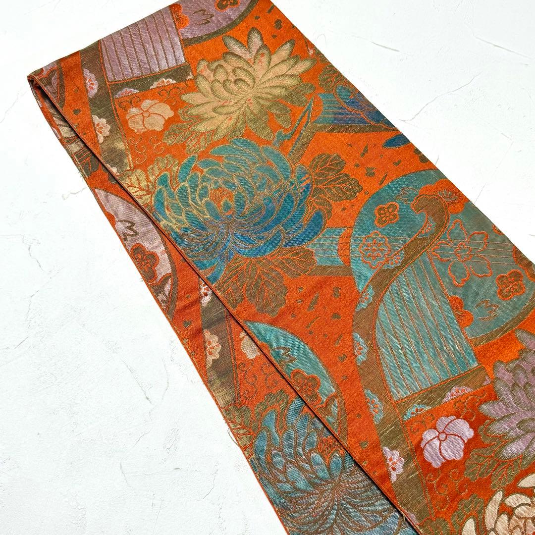 アンティーク帯 子供用帯 七五三 乱菊 三味線 グラデーション NO-1136