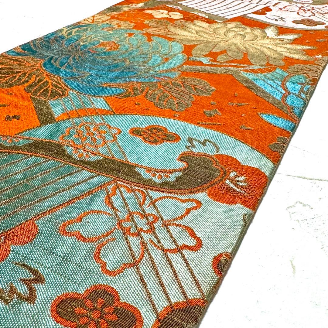 アンティーク帯 子供用帯 七五三 乱菊 三味線 グラデーション NO-1136