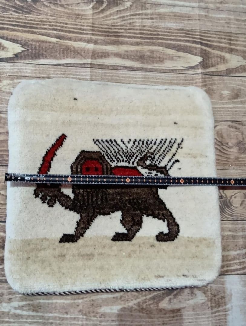 ギャッベ　クッション　ペルシャ絨毯　イラン　手織り(6)