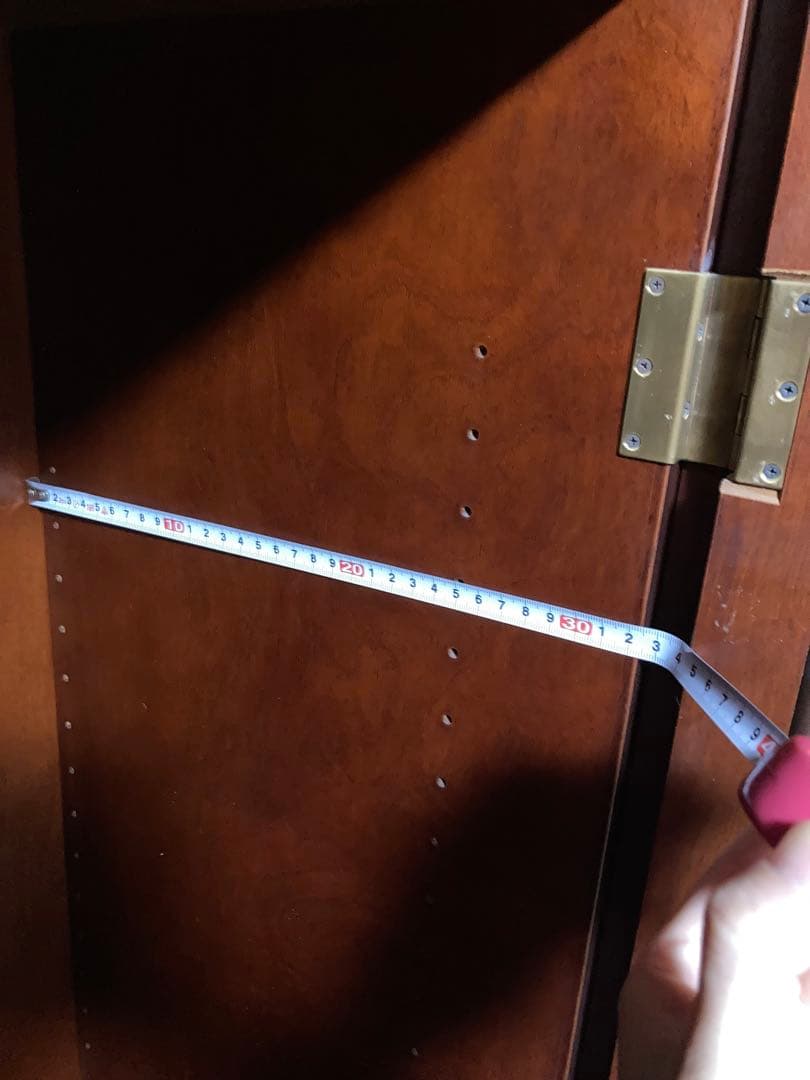 ダークブラウン木製キャビネット