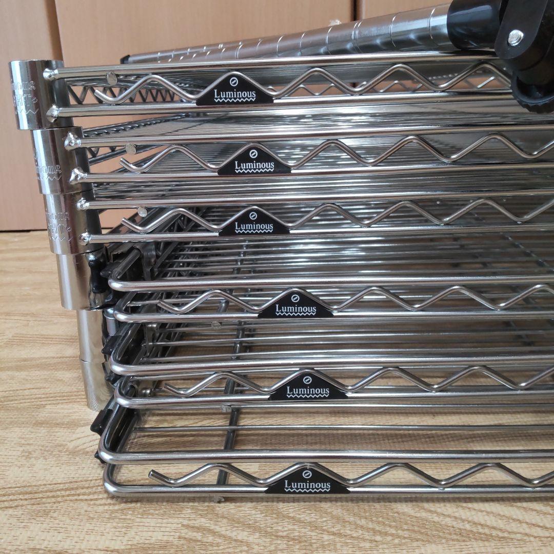 Luminous 突っ張りスチールラック 幅60cm 6段