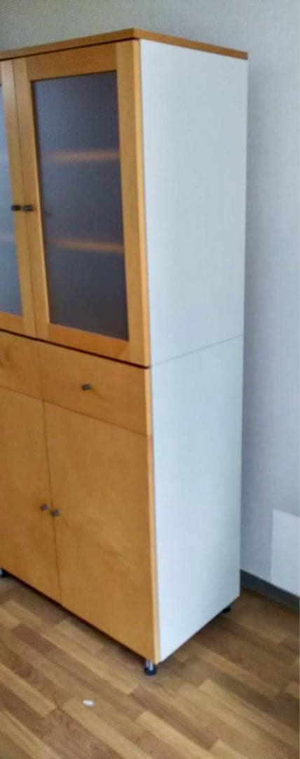 【廃盤・希少】送料込 無印良品キャビネット（食器棚・カップボード）ナチュラル木製