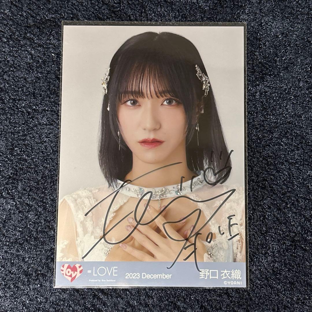 ラストノートしか知らない 野口衣織 直筆サイン入り生写真 イコラブ
