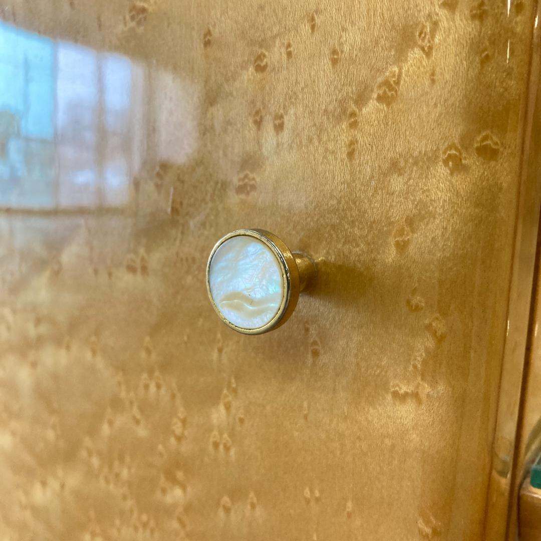 バーズアイメープル　ドレッサー　三面鏡　鏡台　高級