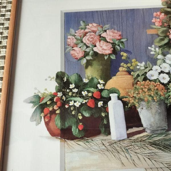 イタリア 大判 額装 アート ポスター 54×100cm フラワー 花 大型