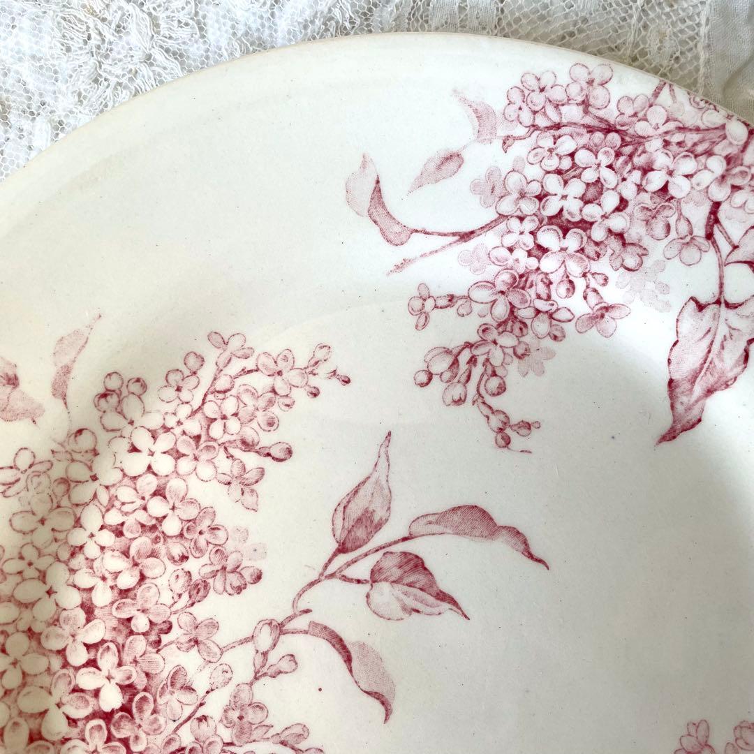 希少】ジアンLILAS 平皿③デザートプレート リラ フランスアンティーク