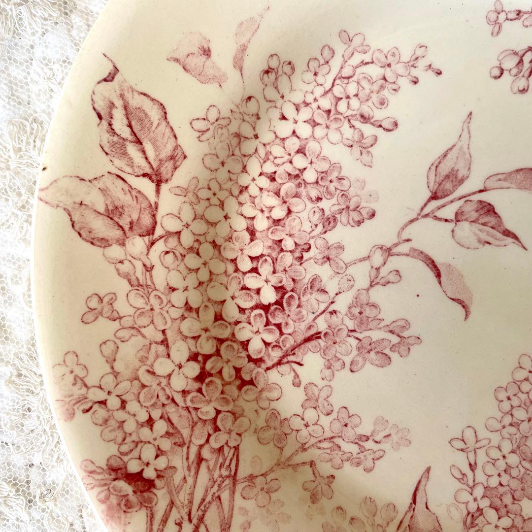 希少】ジアンLILAS 平皿③デザートプレート リラ フランスアンティーク