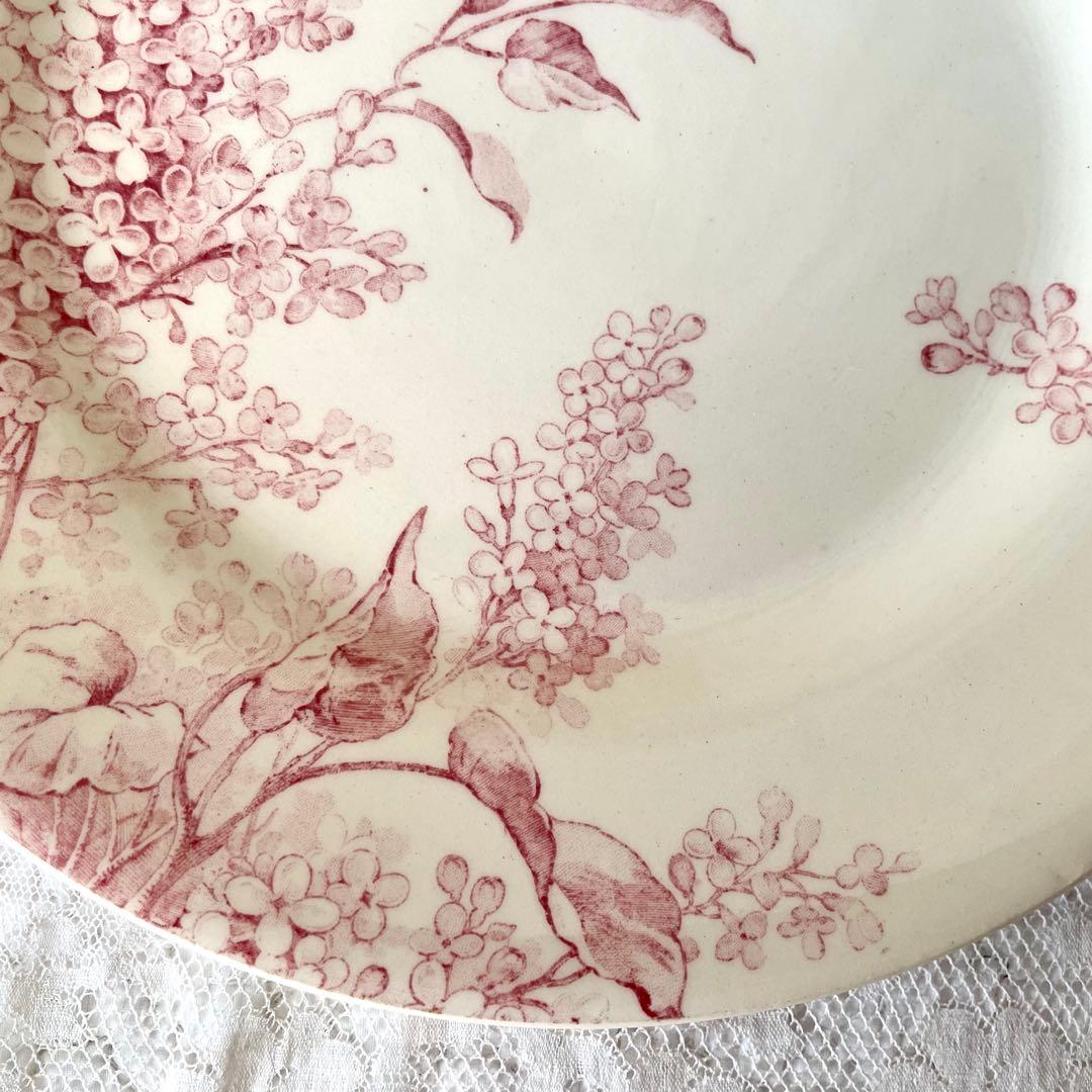 希少】ジアンLILAS 平皿③デザートプレート リラ フランスアンティーク