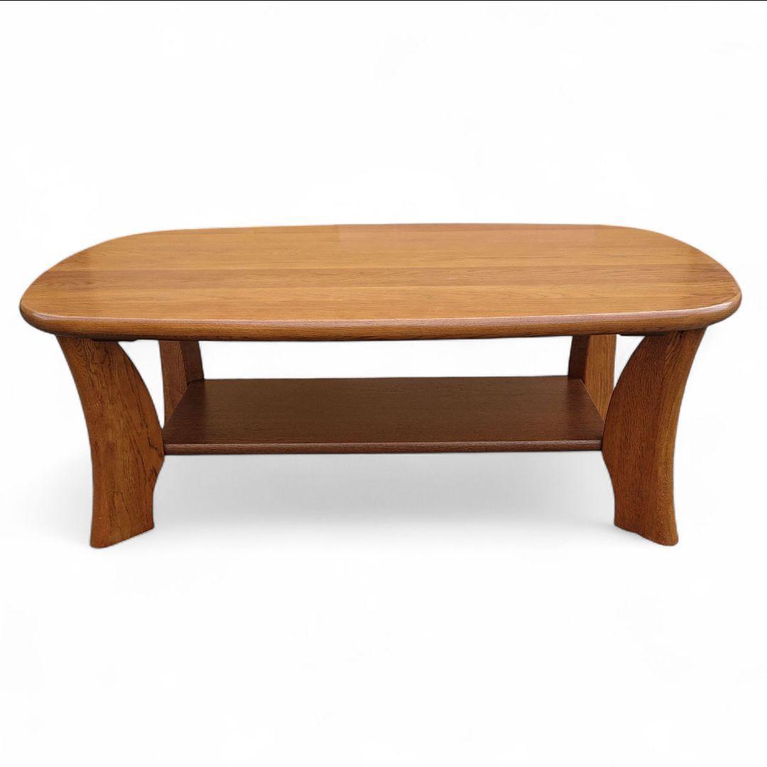 浜本工芸　ナラ無垢材 センターテーブル リビングテーブル W110cm