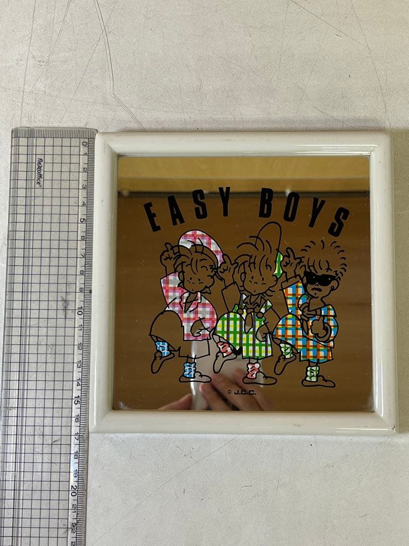 M742 昭和レトロ レア 当時物 EASY BOYS ミラー 鏡 自立式