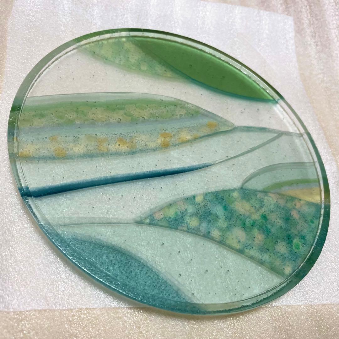 ② 沖田奈央　プレート　皿　食器　ガラス