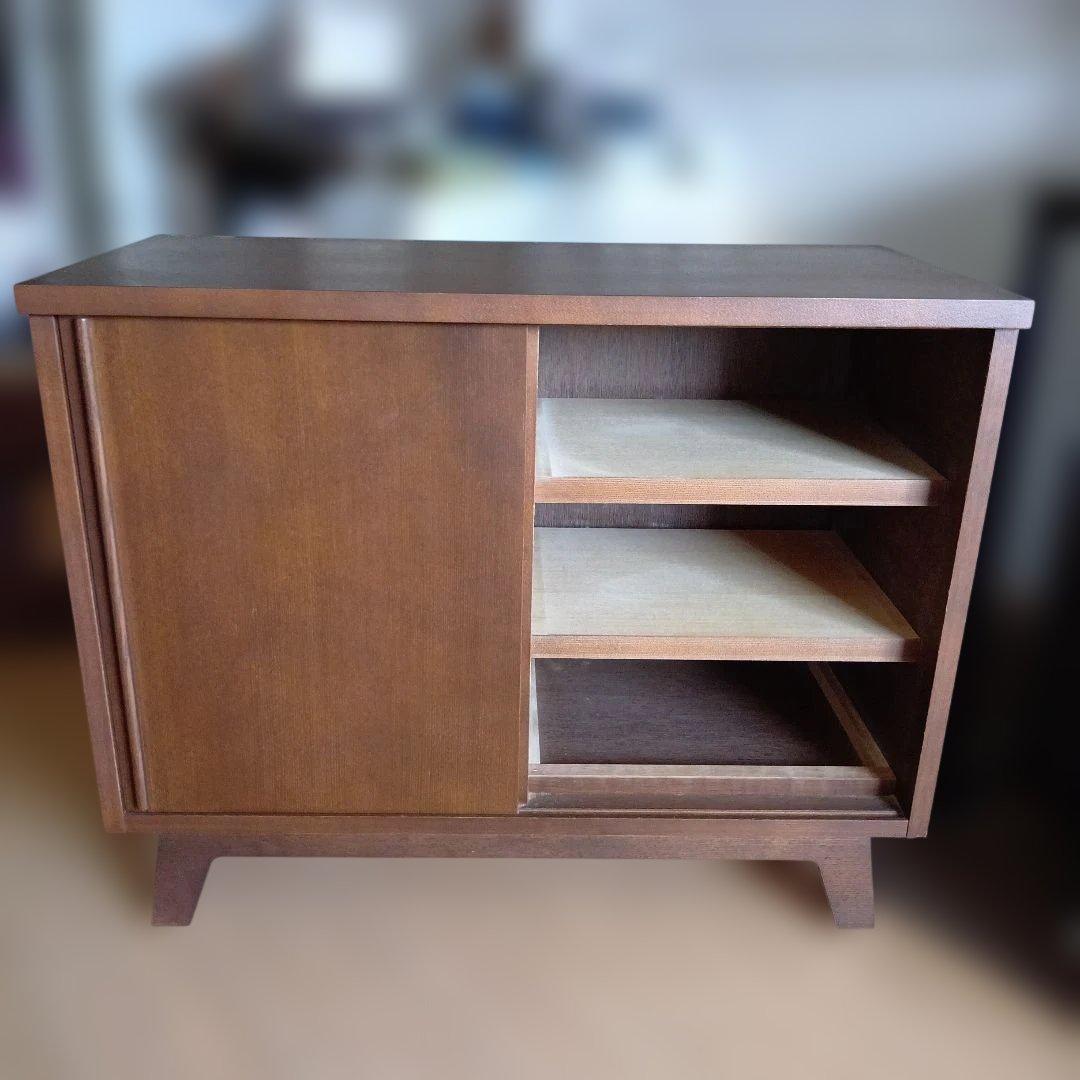 木製リビングボード 　引出3段　引戸　日本製