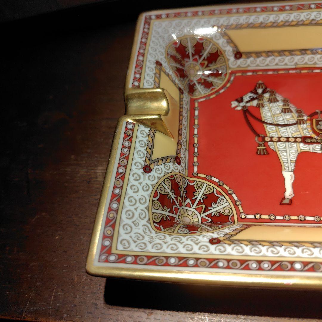 1月7日までのお年玉価格HERMES灰皿アッシュトレイ馬の絵柄 HERMES灰皿