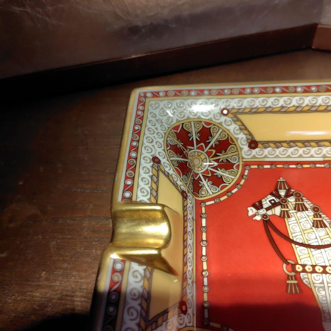 1月7日までのお年玉価格HERMES灰皿アッシュトレイ馬の絵柄 HERMES灰皿