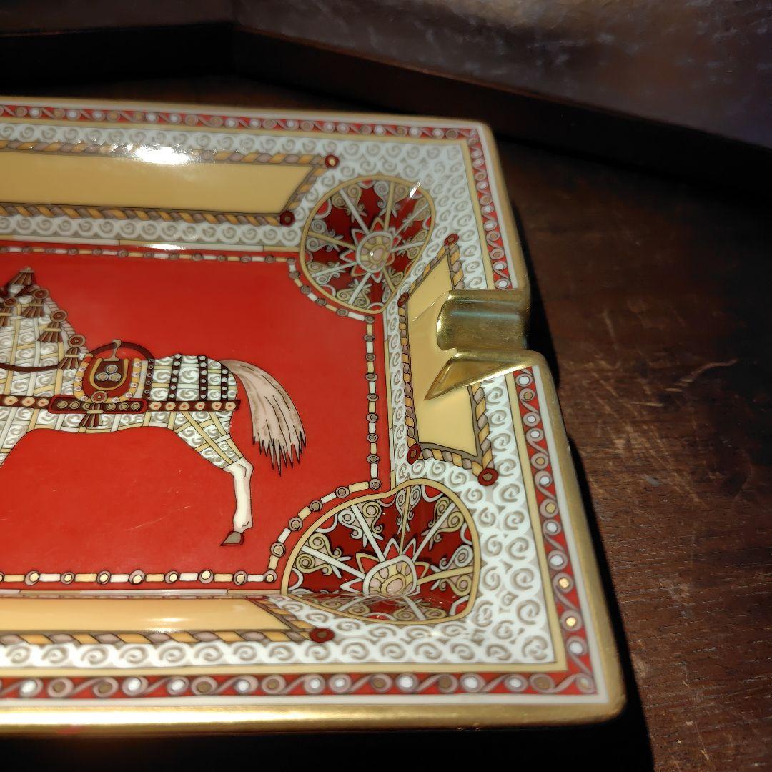 1月7日までのお年玉価格HERMES灰皿アッシュトレイ馬の絵柄 HERMES灰皿