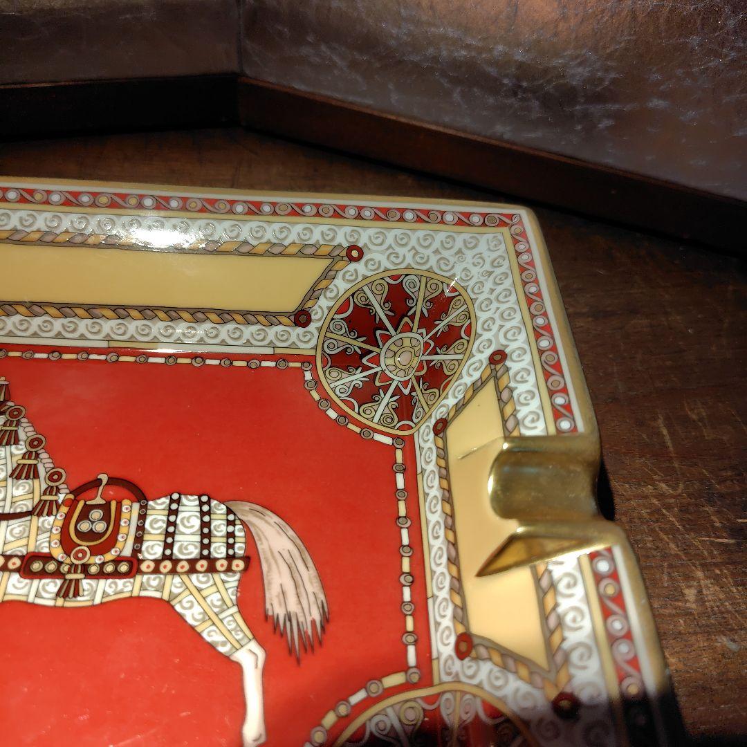 1月7日までのお年玉価格HERMES灰皿アッシュトレイ馬の絵柄 HERMES灰皿