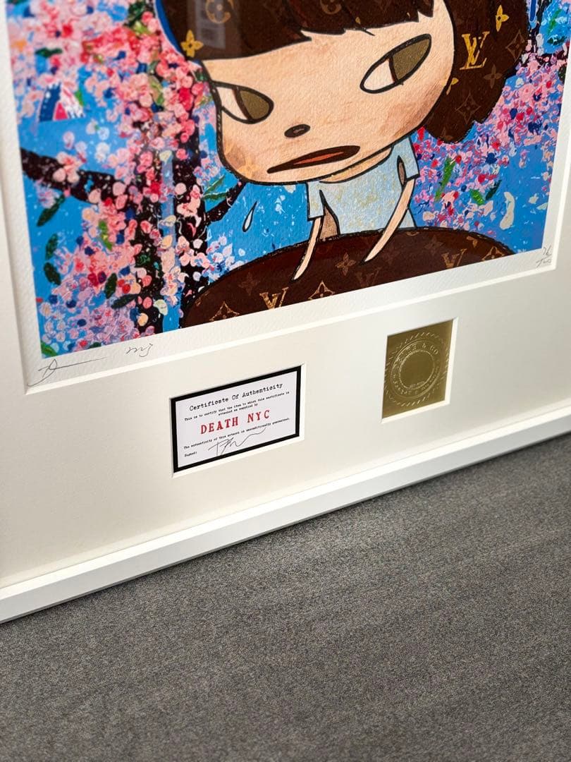 マット額装付/DEATHNYC/限定アートポスター/奈良美智/シルクスクリーン