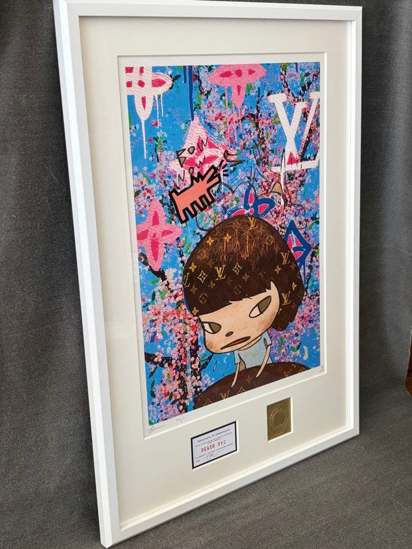 マット額装付/DEATHNYC/限定アートポスター/奈良美智/シルクスクリーン