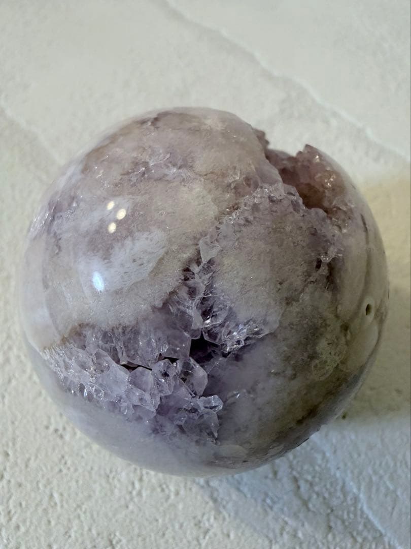 ピンクアメジスト　アメジスト　笑口　キラキラ　スフィア