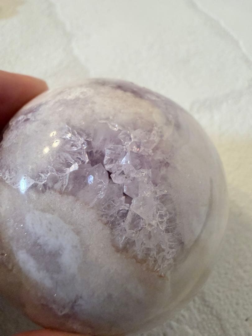 ピンクアメジスト　アメジスト　笑口　キラキラ　スフィア