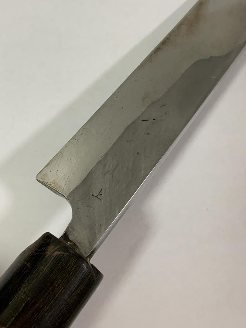 正千代 純日本鋼 正本系 鰻裂包丁　17.6Cm