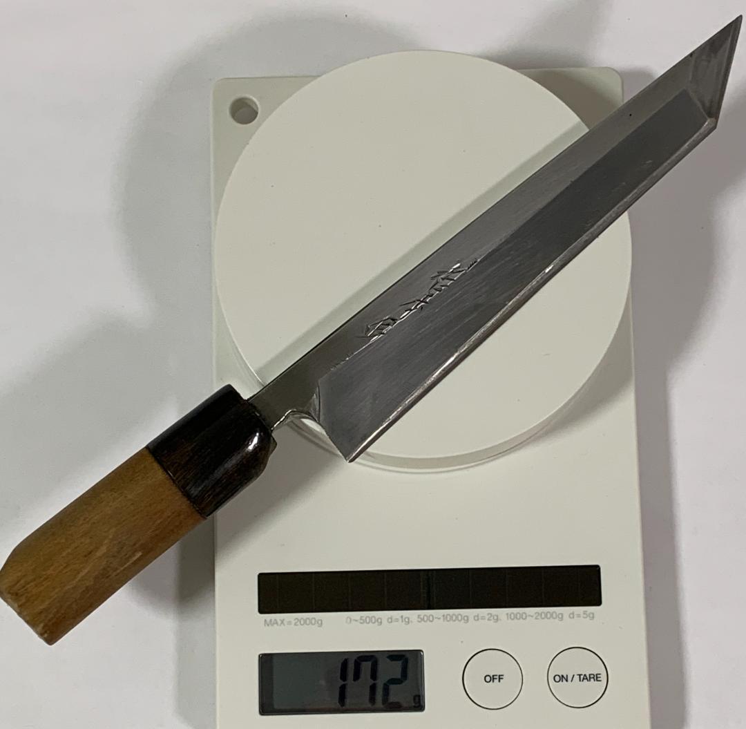 正千代 純日本鋼 正本系 鰻裂包丁　17.6Cm