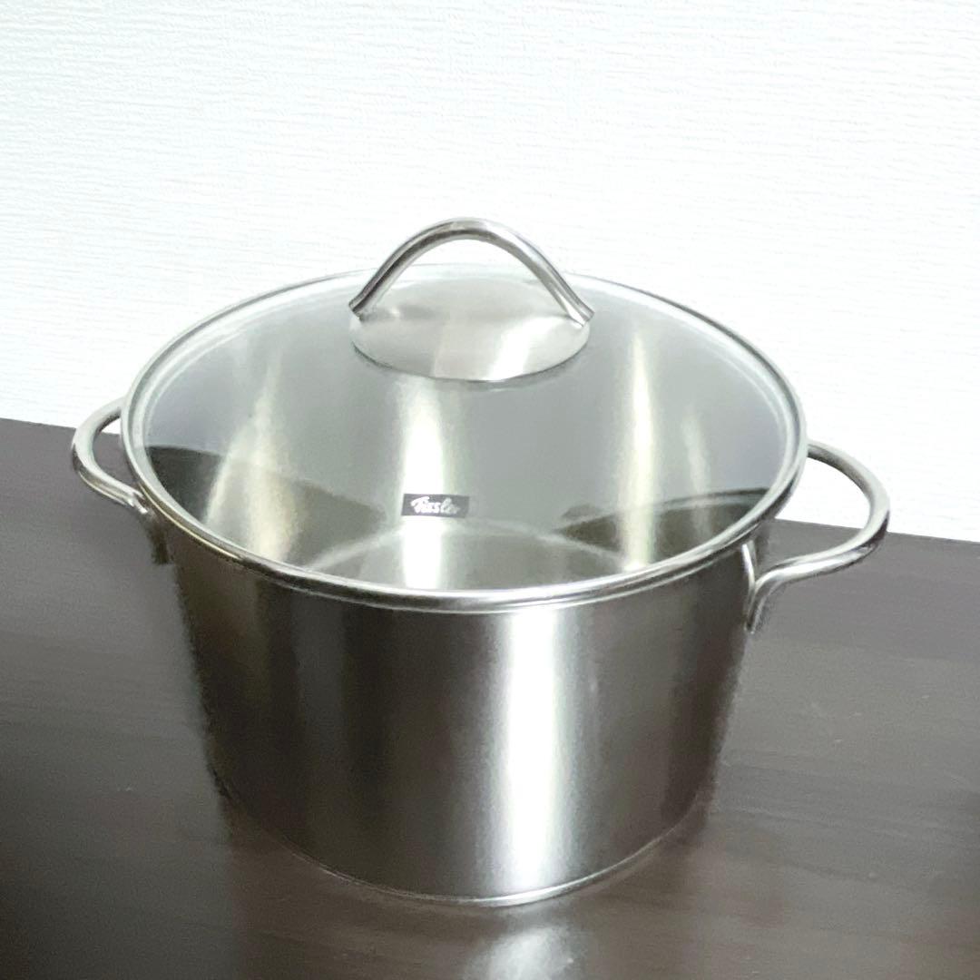 【未使用】フィスラー　ロンドン シチューポット 24cm ガラス蓋付　ドイツ製