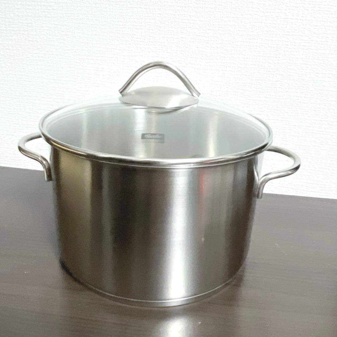 【未使用】フィスラー　ロンドン シチューポット 24cm ガラス蓋付　ドイツ製
